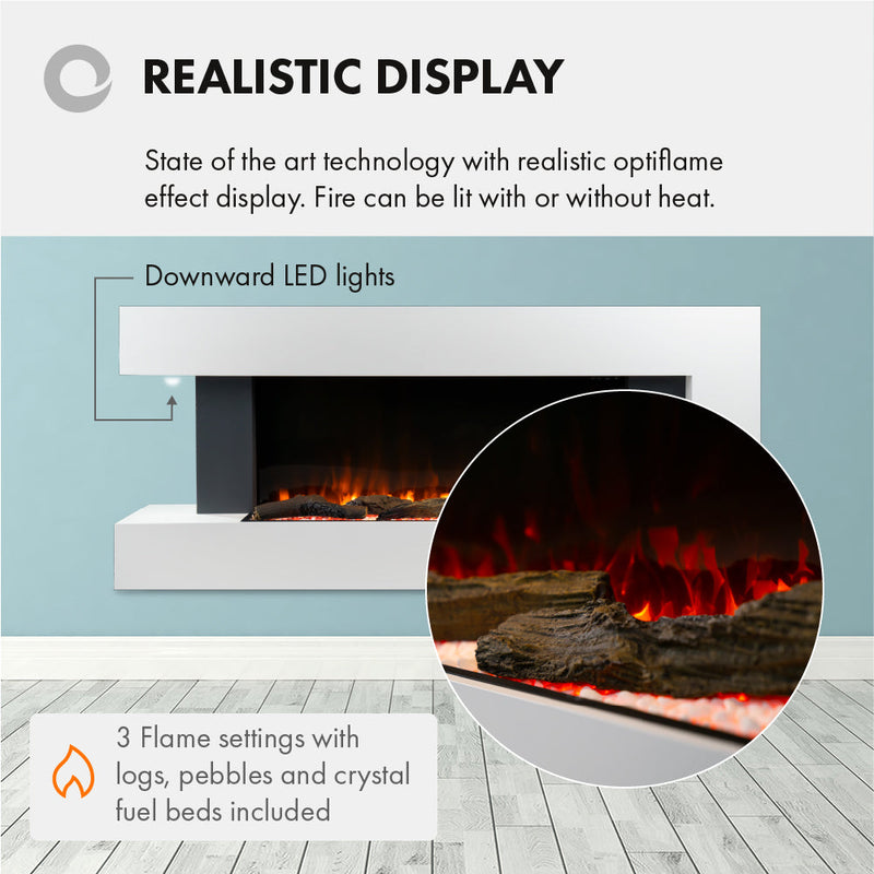 Devola Dorking 2kW Electric Fireplace Suite – DVWF202GW, Image 4 of 10