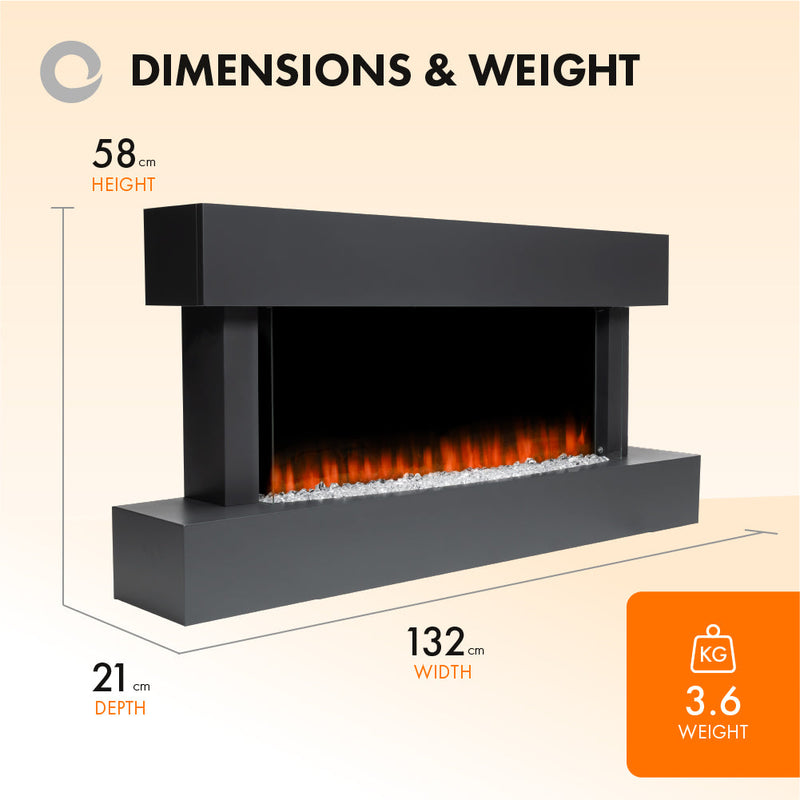 Devola Ewell 2kW Electric Fireplace Suite – DVWF203G, Image 3 of 10