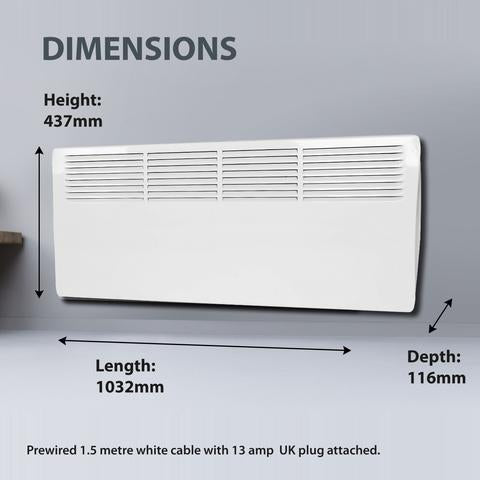Devola Classic 2.5kw Panel Heater With 24hour Timer - DVC2500W