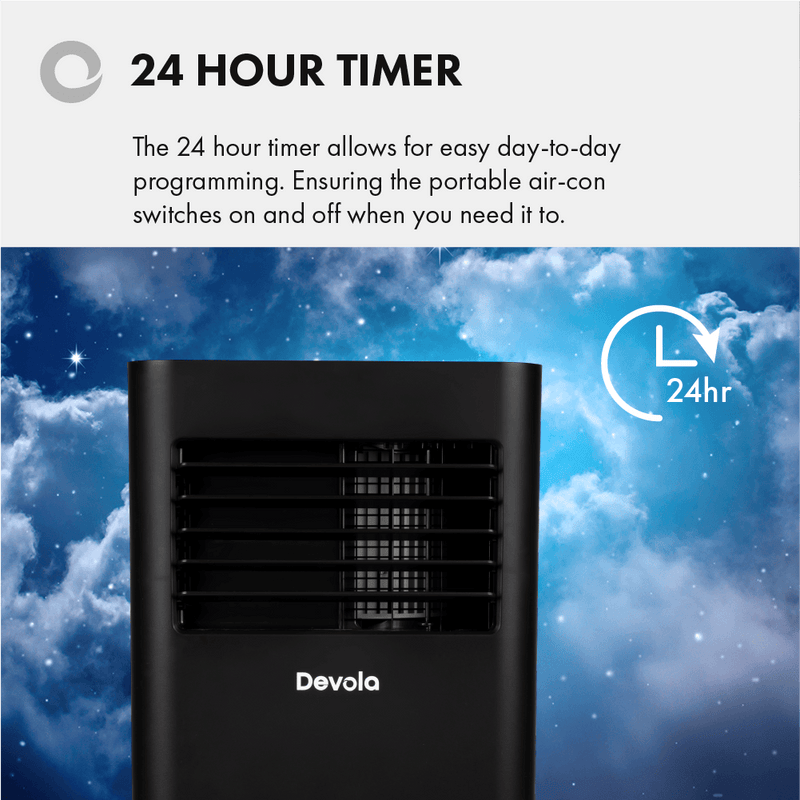 Devola Portable Air Conditioner with Wifi and Window Kit - 9000BTU - Black - DVAC09CB, Image 11 of 13