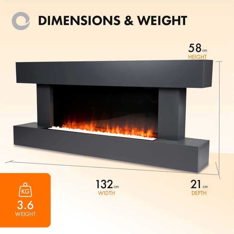 Devola Dorking 2kW Electric Fireplace Suite – DVWF202GW, Image 3 of 10