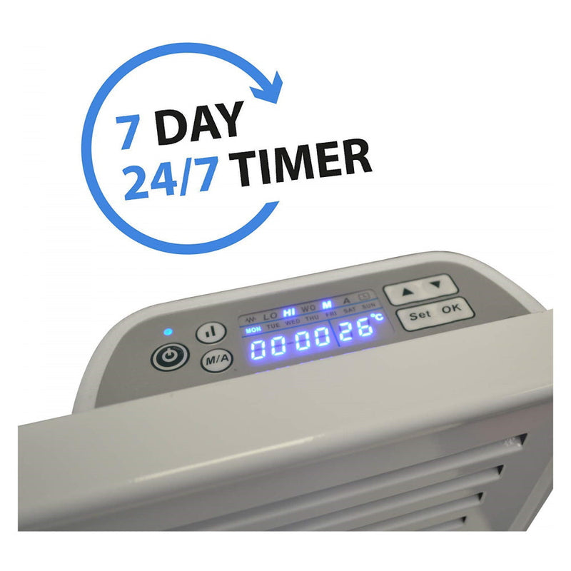 Devola-B 2000W Panel Heater with 7 Day Timer IP24 - White - DVS2000W, Image 5 of 7