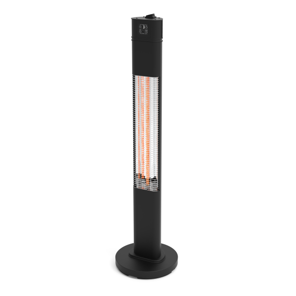 Devola Platinum 1.6kW Floor Standing Patio Heater with Remote Control IP65 Black - DVPH16PFSB, Image 1 of 1