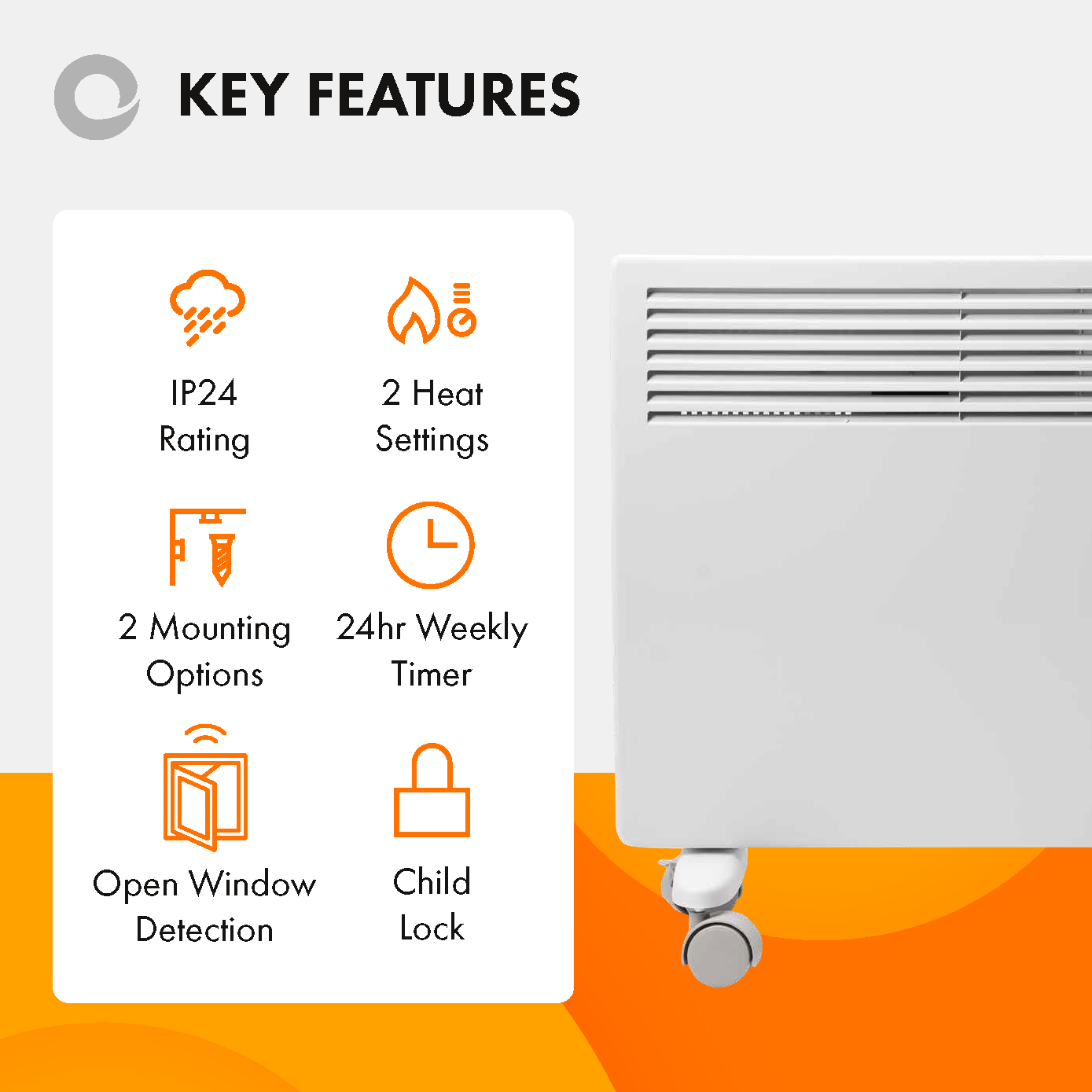 Devola Eco 1kW Panel Heater With 24hr/7 Day Timer - DVNDM10 – Devola.co.uk