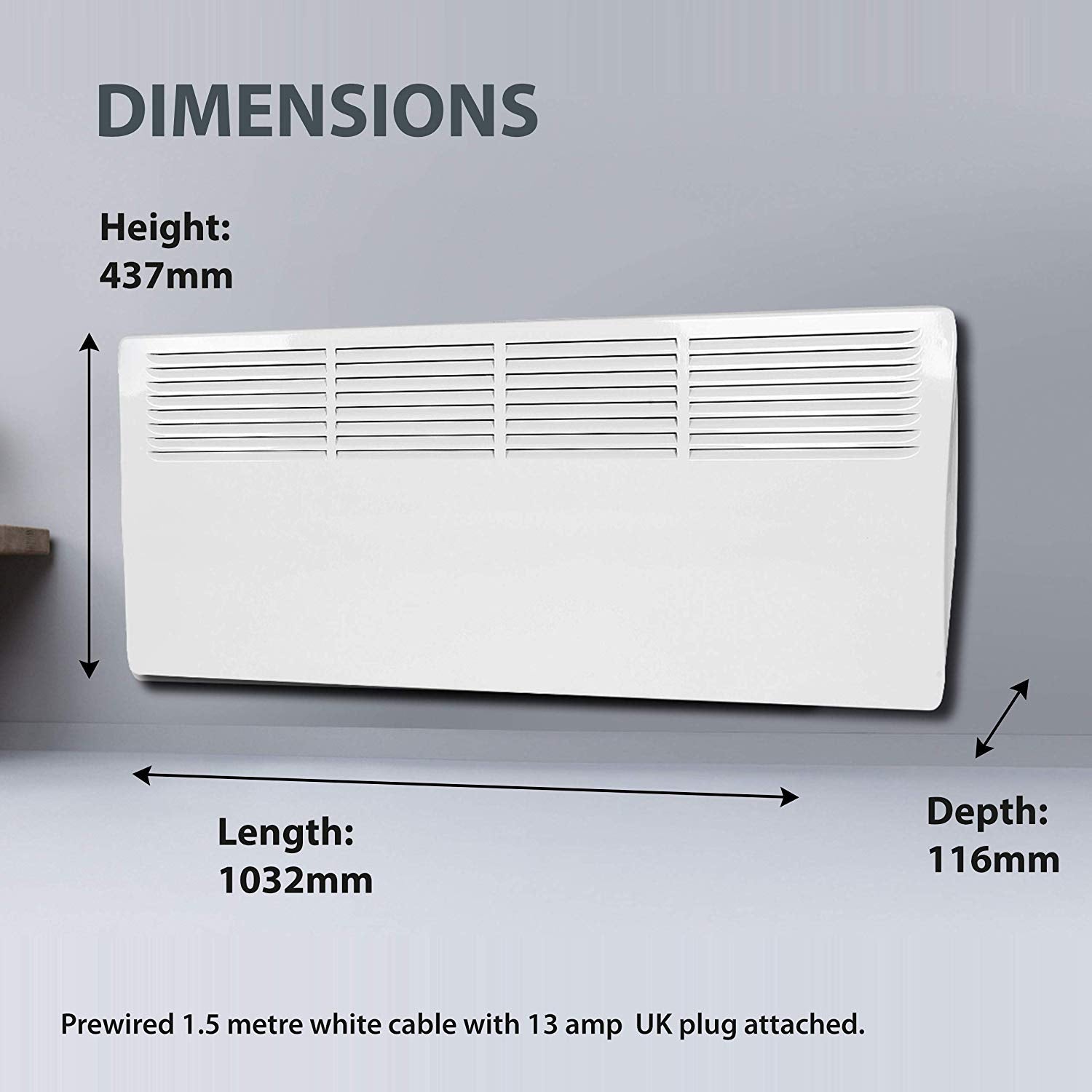 Devola Classic 2kw Panel Heater With 24hr Timer - DVC2000W