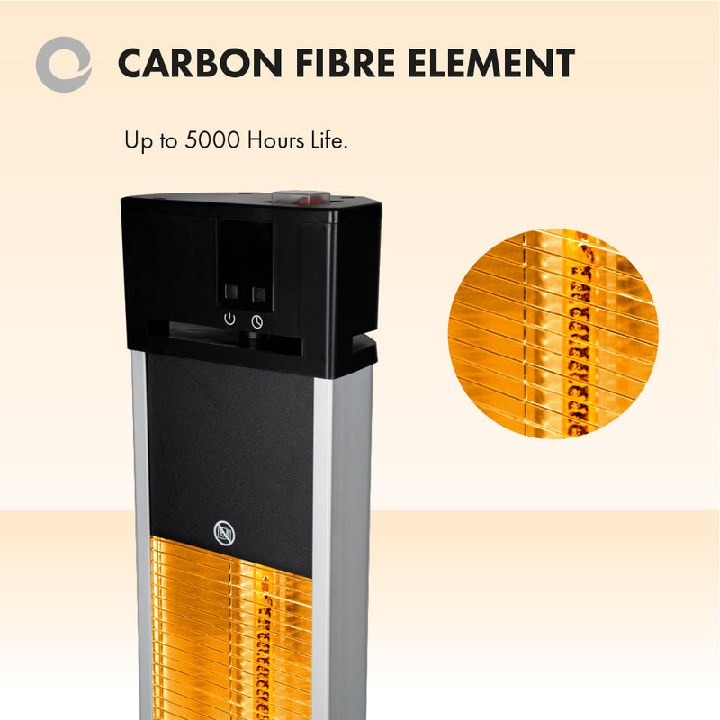Devola Master 2kW Freestanding Patio Heater with Remote Control -  DVXSPH20FSB, Image 6 of 9